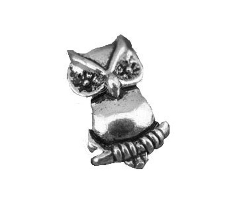 Owl Bead Antique Silver Slider image 1