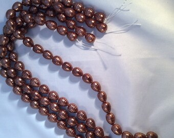 Shell Pearl Strand- Oval Large-Copper 20% off original price