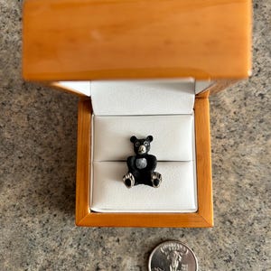 Bear Pin Made of Elk Antler, Montana Handmade Hat or Lapel Pin