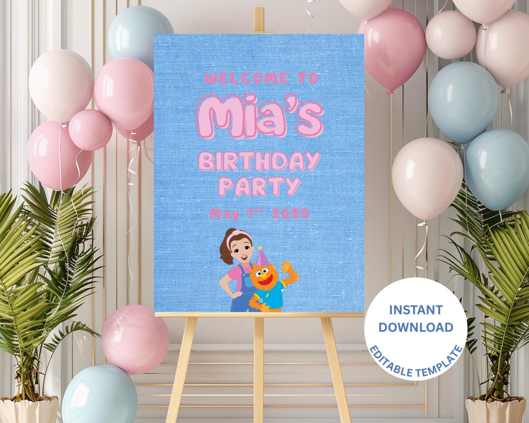 Editable Ms. Rachel Welcome Sign, Ms. Rachel Banner, Birthday Sign ...