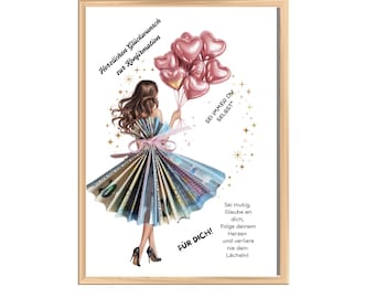 Regalo de confirmación para niña: Regalo en efectivo editable e impresión de confirmación imprimible – Idea de regalo religioso – Regalo de confirmación para ella