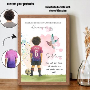 Regalo de Primera Comunión personalizado para niño / Regalo de dinero de fútbol personalizado / Impresión digital DIY para nieto, regalo editable para fanáticos del fútbol.