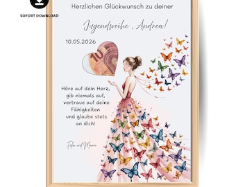 Youth Consecration Money Gift, Personalized Voucher (Digital Download)