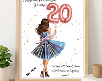 20th Birthday Cash Gift Dress: Printable Money Holder (digital Download, PDF, A4/A5) - Etsy Israel 20th Birthday Cash Gift Dress: Printable Money Holder (digital Download, PDF, A4/A5) - Etsy Israel