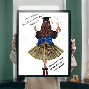 Abitur Geschenk 2025 – Geldgeschenk zum Ausdrucken – DIY Printable PDF – Bilderrahmen Idee – Abi Geschenk Mädchen