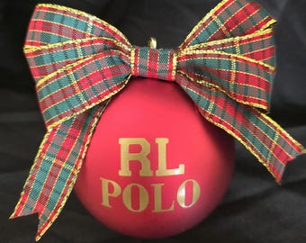 Ralph Lauren Christmas Ornaments red ornament traditional christmas ornament plaid ornament