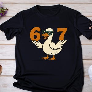 67 Silly Goose PNG, Six Seven Meme Duck Clipart, Funny 6 7 Trend PNG, Silly Goose Holding Numbers Digital Download, Cute Duck Sublimation