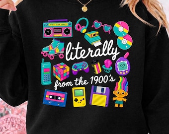 Literally From The 1900s PNG, Funny Retro 90's PNG, Meme PNG, Funny Gift for Mom, Retro 1900 png, 1990's gal png, Digital Download