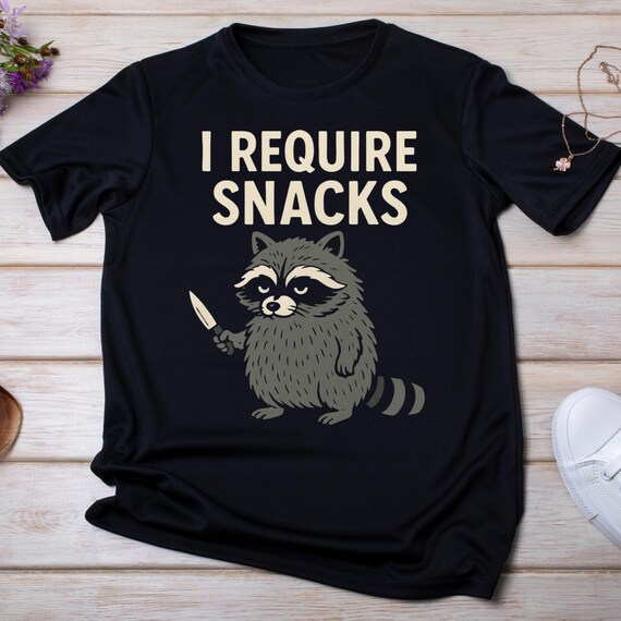 Funny Raccoon PNG: I Require Snacks - Goblincore Digital Art - Etsy