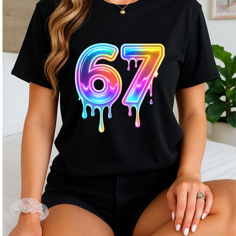 Six Seven Ice Cream Drip PNG, Six Seven 6 7 Meme PNG, Ice Cream Drip ...