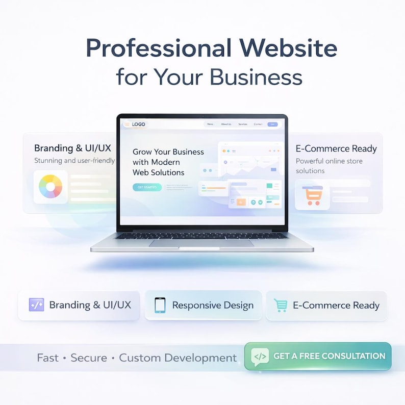 Custom Website Design |Professional Business Website | Shopify,WordPress or React Website | Full Stack Web Development |UI UX Design Service image 1