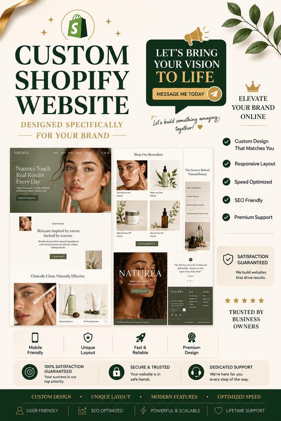 Shopify Expert – Premium Custom Store Design, Setup & Conversion Optimization,Custom shopify website design and theme customization