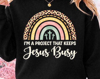 Soy el proyecto que mantiene ocupado a Jesús PNG, Coqueta religiosa moderna, Camiseta de iglesia, PNG religioso, PNG de escritura, PNG de Jesús, Descarga digital
