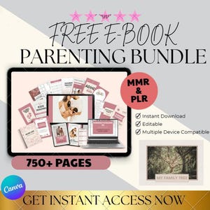Parenting Kids Bundle | PLR + MRR | DFY eBook Printable&#39;s planners for Moms