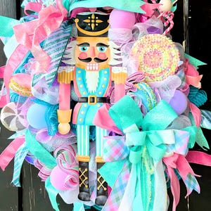 Nutcracker Wreath, Christmas Candy Wreath, Christmas Wreath, Candyland, Christmas Door Decor, Winter Wreath, Christmas Decor, Christmas