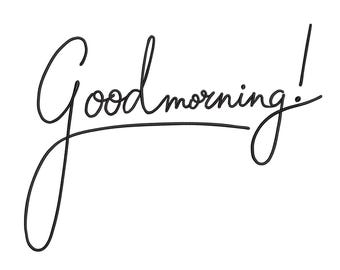 Guten Morgen Schriftzug – Einfaches Stickdesign