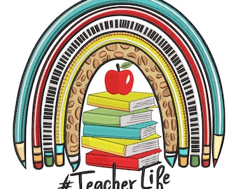 Back to School Embroidery Design, Teacher Gift (dst, pes, exp, jef, hus, vp3, xxx)