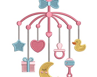 Baby Mobile – Nursery Decor Machine Embroidery File