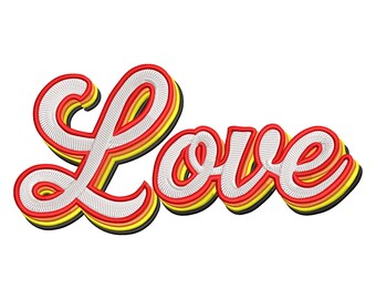 Love Stickmuster - Maschinendatei zum Verschenken von Shirts, Taschen, Geschenken
