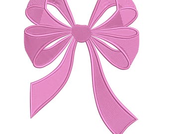Satin Ribbon Bow Embroidery Design – Elegant Machine File