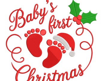 Babys erstes Weihnachtsfest Stickdatei