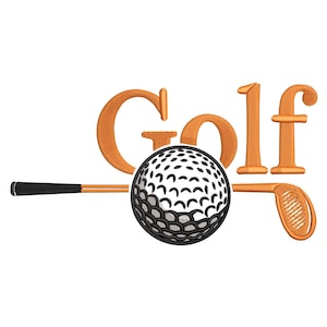Golf Club & Ball – Sports Machine Embroidery Design