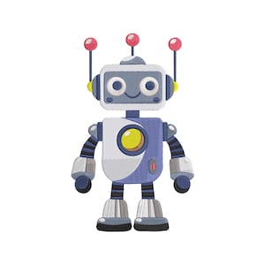 Cute Robot Embroidery Design, Kids Sci-Fi Machine Embroidery design, Cartoon Robot Embroidery File
