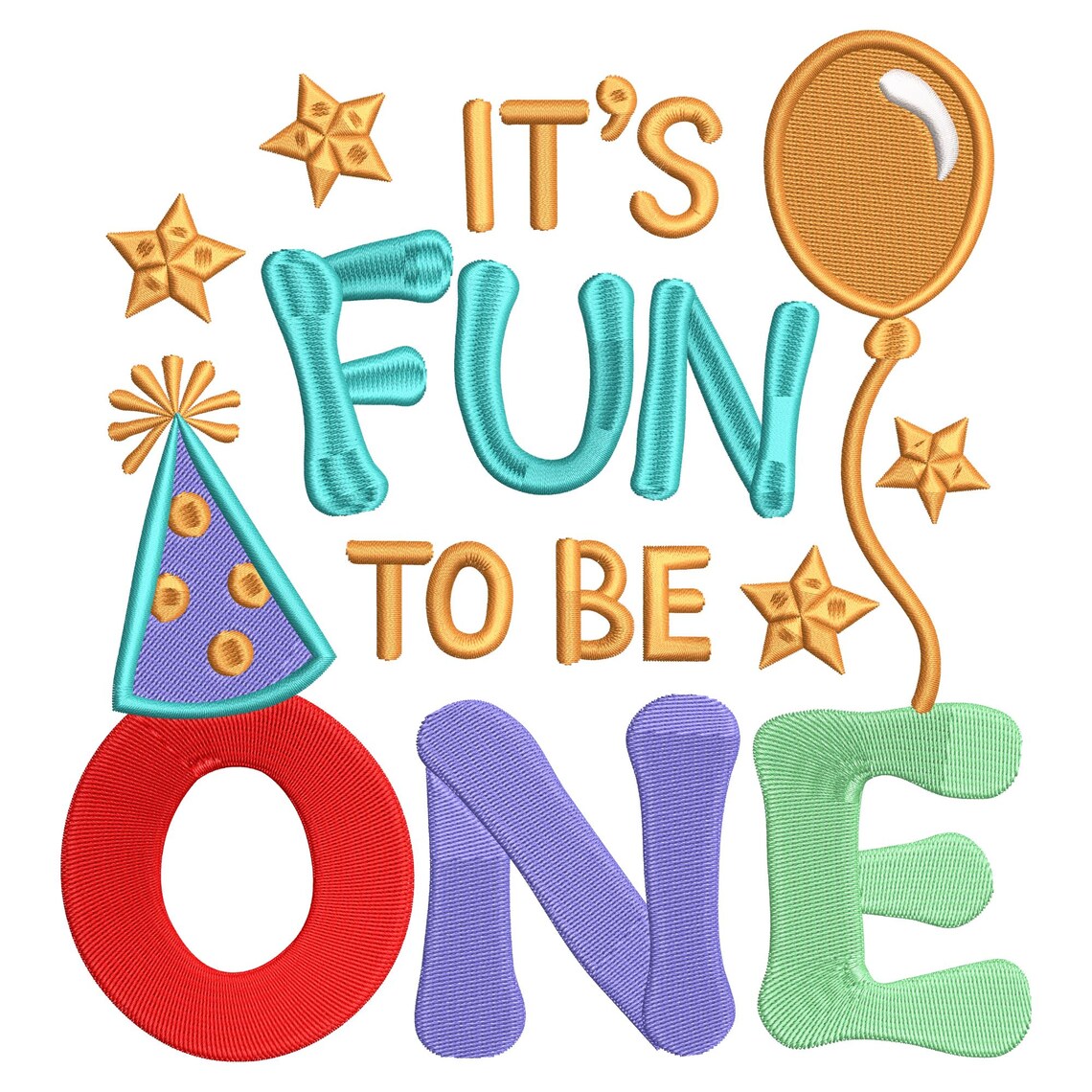 It’s Fun to Be One Embroidery Design – First Birthday (digital Download ...