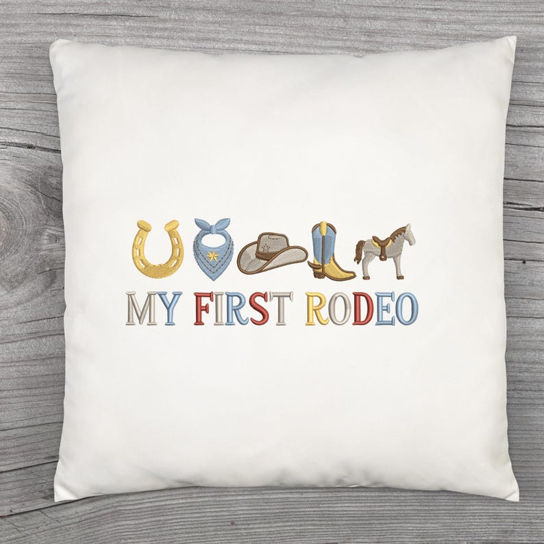 Machine Embroidery Rodeo My First Rodeo Embroidery Design: Western Cowboy Machine Embroidery ...