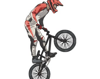 BMX Rider Trick – Extreme Sports Embroidery Design