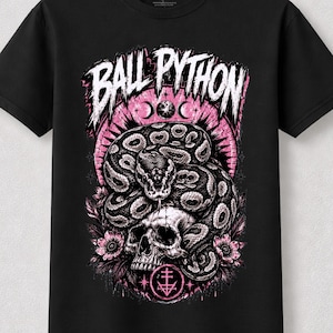 Snake Shirts Ball Python Grunge Clothes, Cryptid Shirt, Goth Snake Reptile Birthday shirt, Vintage Reptile Tee, Respect the Locals