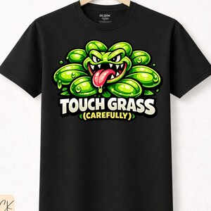Lustiges Pinguicula-Shirt | Vorsicht beim Berühren von Gras | Perfektes Geschenk für Liebhaber fleischfressender Pflanzen, Geschenkidee für Pflanzenfreunde