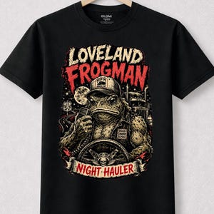 Respektera lokalbefolkningen Ohio Trucker T-shirt | Loveland Frogman Cryptid T-shirt | Ohio Cryptid Research Society | Weirdcore naturälskare gåva