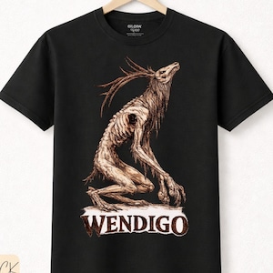 Fanart Wendigo Shirt a perfect cryptid shirt gift from West Virginia, Respect the Locals National Parks the forest devours the lost