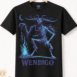 Camiseta de fanart de Wendigo, un regalo perfecto de camiseta de críptido de Virginia Occidental, Respeta a los locales, Parques Nacionales, el bosque susurra hambre