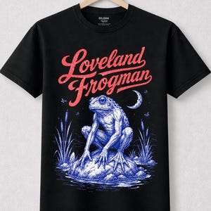 Loveland Frogman-skjorta | Respektera lokalbefolkningen Ohio | en kryptidskjorta för naturälskare, gåva, Weirdcore, Ohio Cryptid Research Society