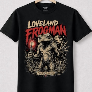 Loveland Frogman-tröja | Respektera lokalbefolkningen Ohio | en kryptid-tröja för naturälskare, Ohio Cryptid Research Society, Weirdcore