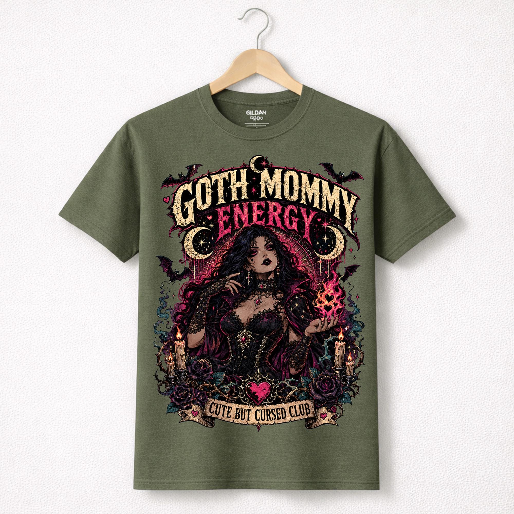 Corporate Goth Mommy Shirt, Dark Anime Waifu Tee, Gothic Girl