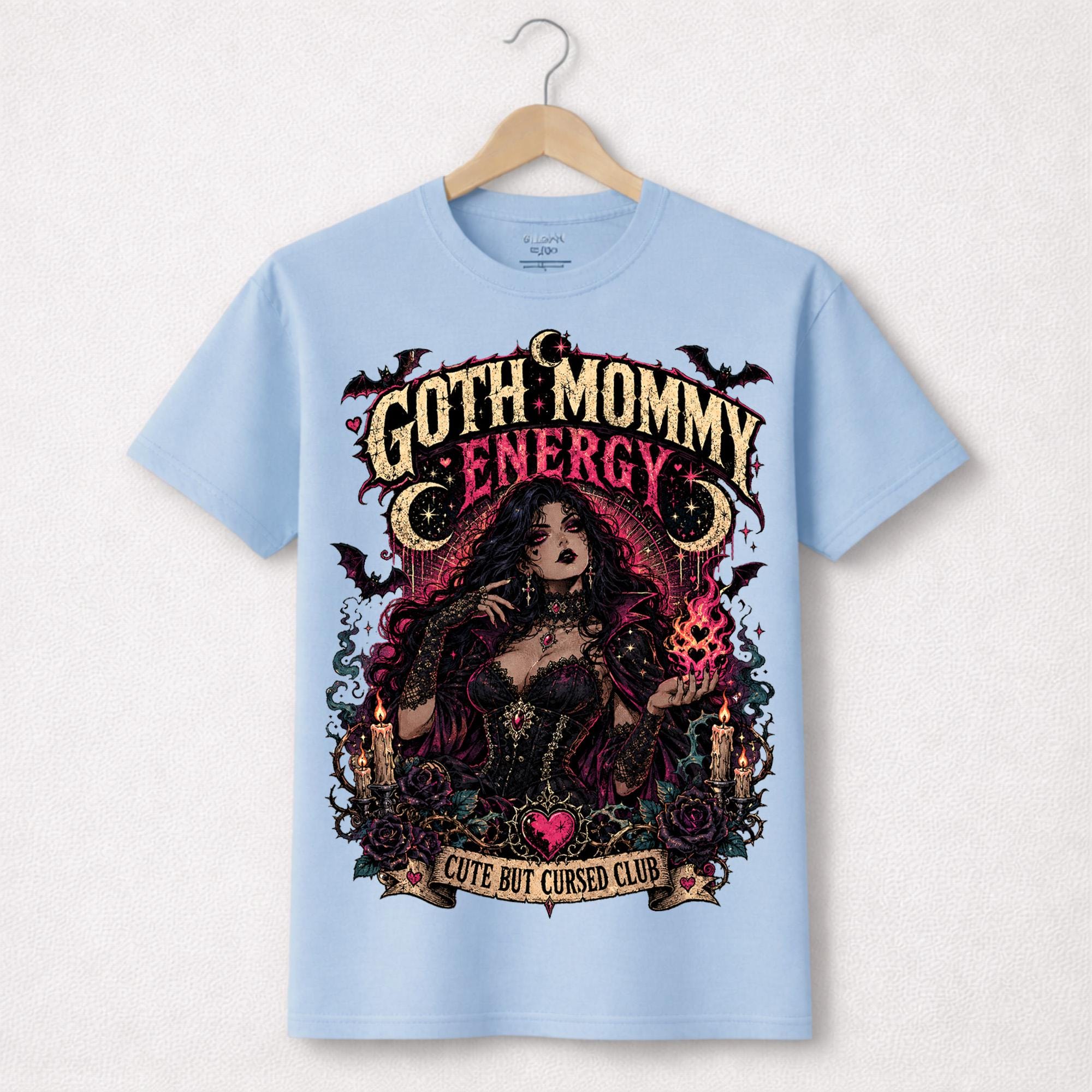 Dark Rose Goth Mommy Shirt, Dark Anime Waifu Tee, Corporate Goth
