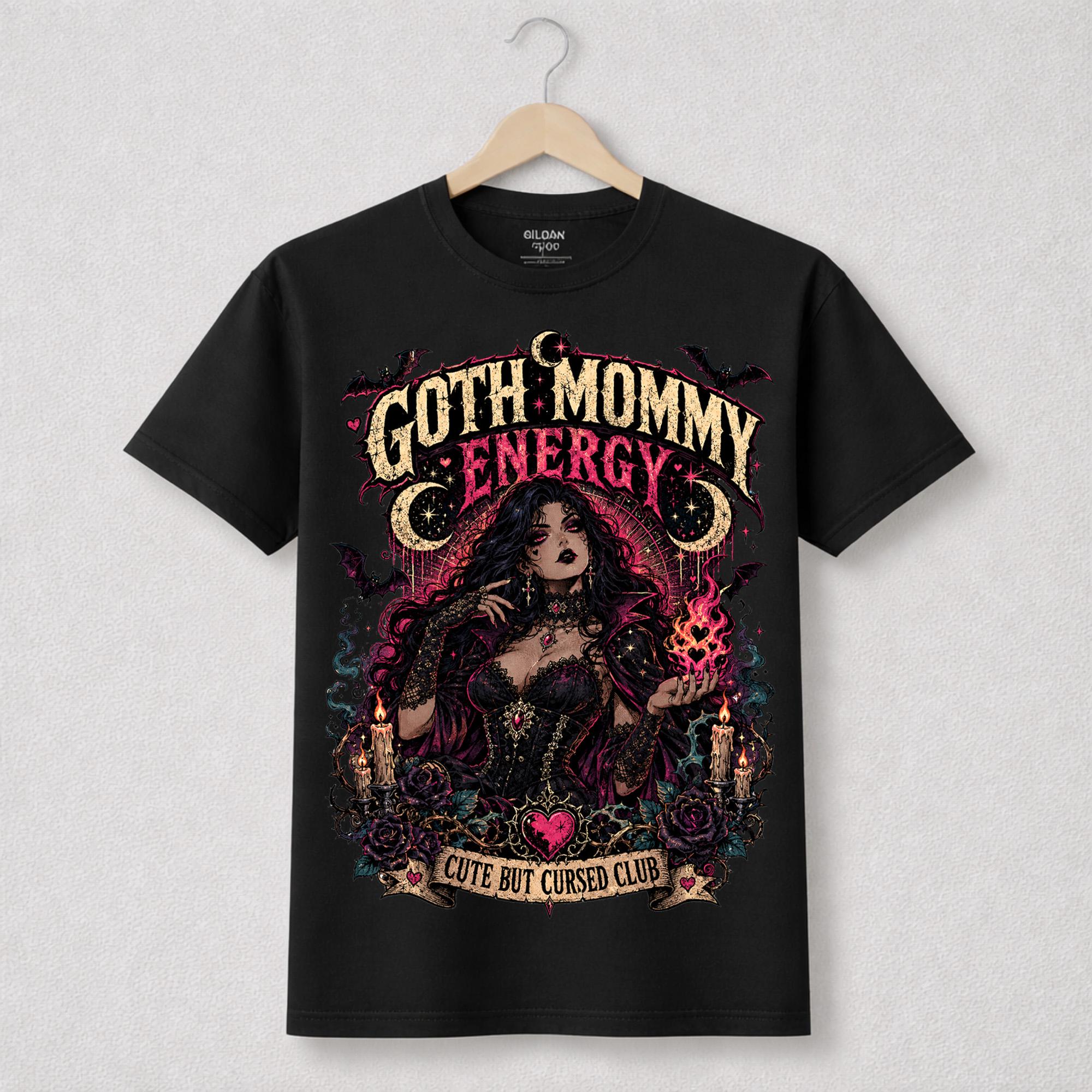 Corporate Goth Mommy Shirt, Dark Anime Waifu Tee, Gothic Girl