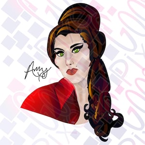 Amy Winehouse digital Portrait amy winehouse posters amy winehouse stickers amy winehouse tshirts