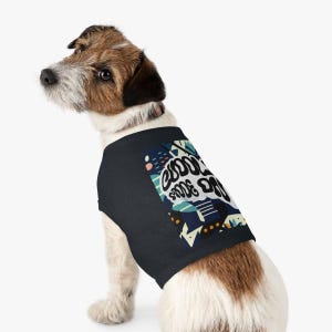 Cuddle Mode On Pet Tank Top – Dinosaur Abstract Design