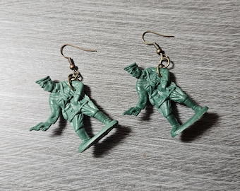 Army Man with Pistol Earrings
