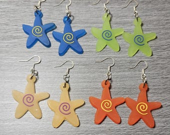 Colorful Starfish Earrings