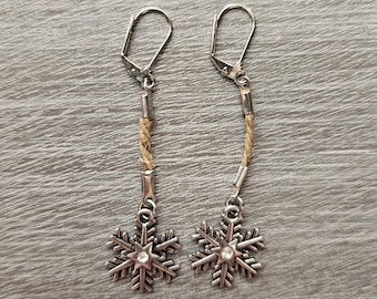 Rustic Snowflake Earrings