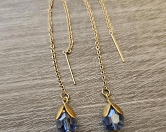 Blueberry Threader Earrings