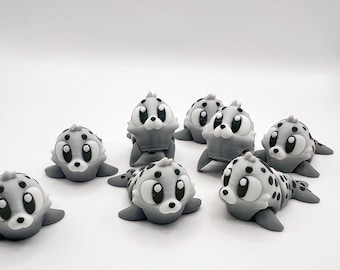3D Printed Leopard Seal Fidget: Articulating Flexi Animal
