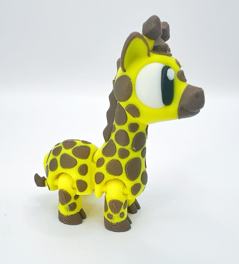 3D Printed Giraffe Fidget | Flexible Articulated Animal Figure ...