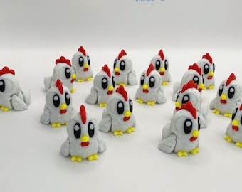 MINI Chicken Flexi Fidget | 3D Printed Chicken | Chicken Lover Gift Idea