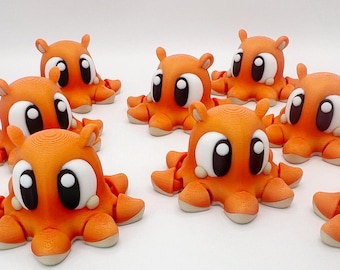 3D Printed Flapjack Octopus Fidget: Kawaii Desk Pet